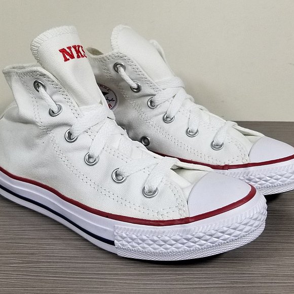 Converse Chuck Taylor All Star Hi Top Sneaker Optical White Canvas, Kids Size 13 - Picture 2 of 9